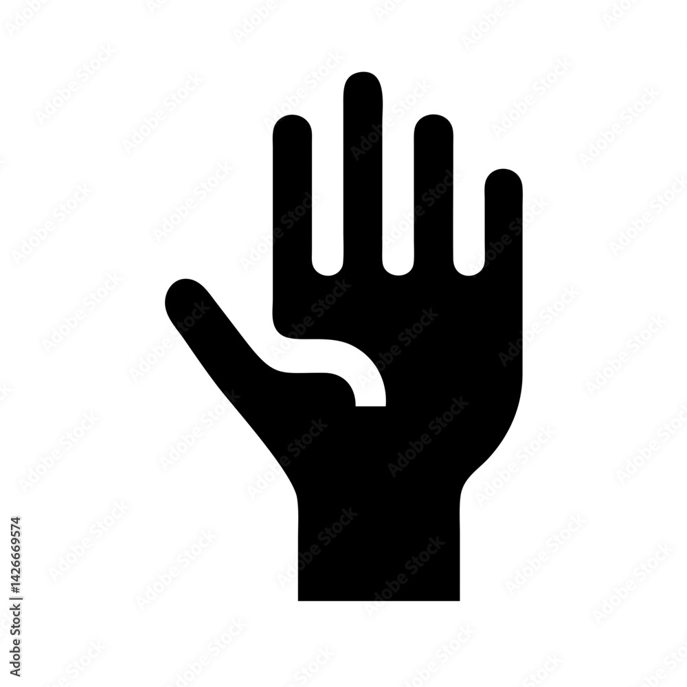 Raised Hand Icon Design Raised Hand Icon Design