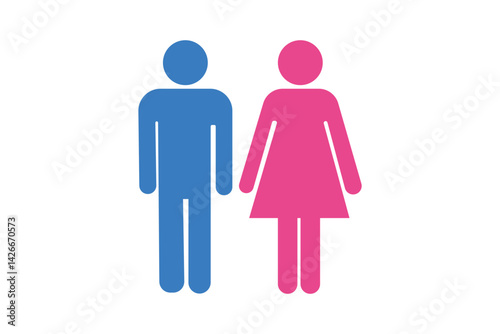 Man and woman silhouette icons for toilets. Bathroom glyph icon for restroom sign. vector illustration.