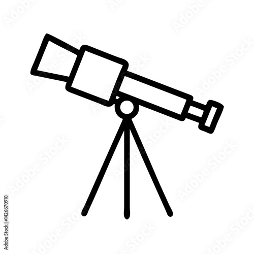 Astronomical Telescope Icon Design