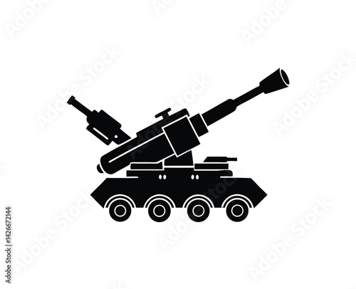 Clean beautiful High mobility artillery rocket system design template vector illustration editable graphic design