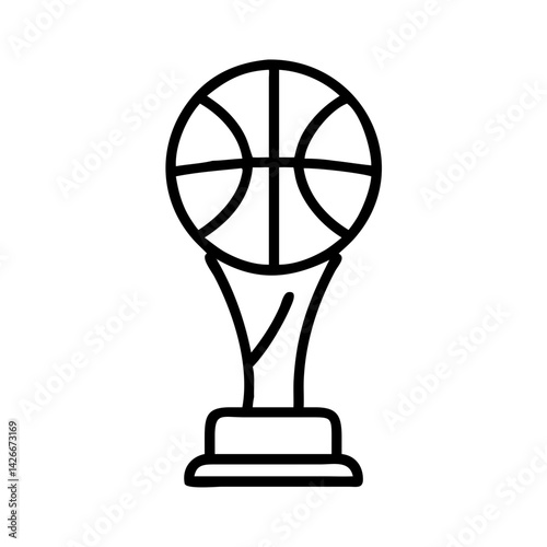 Basketball Championship Trophy Icon Design