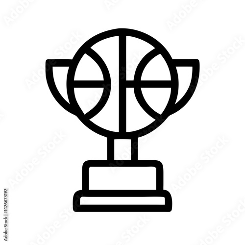 Basketball Championship Trophy Icon Design