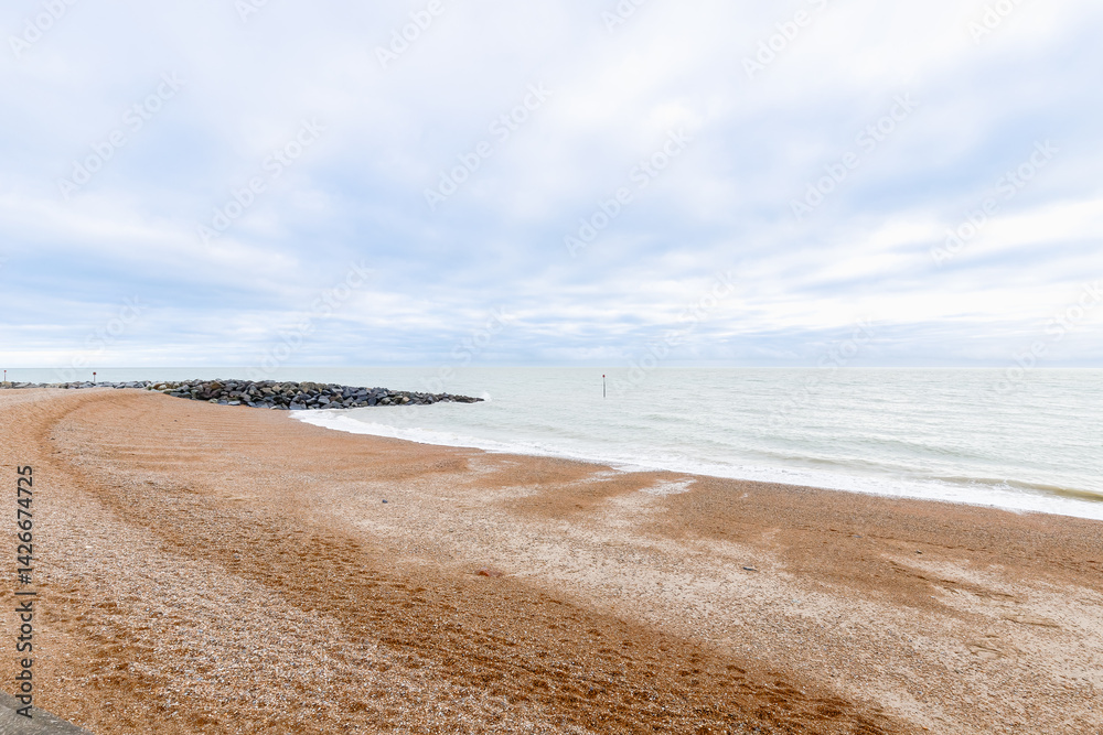 Folkestone beach, in England on winter