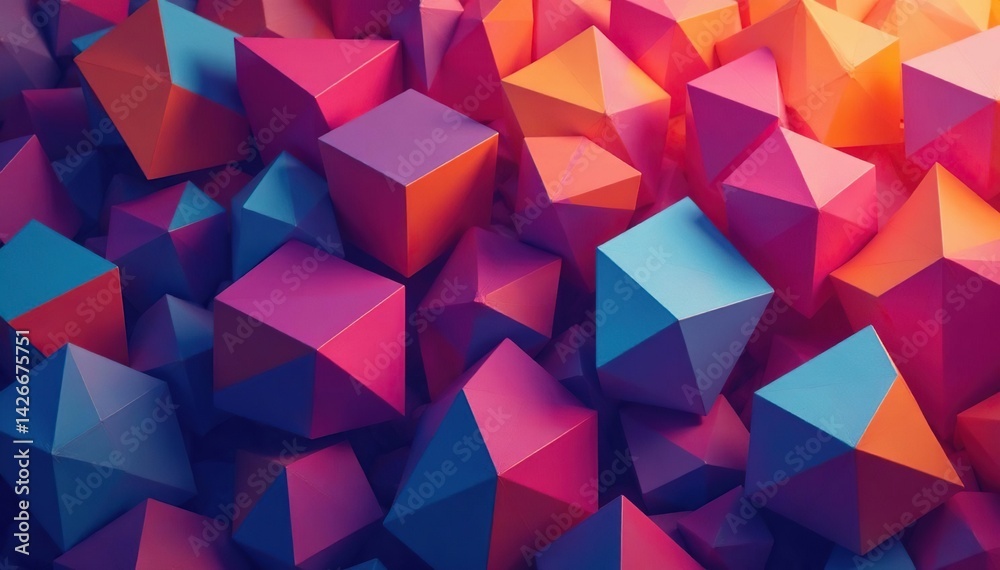 Abstract geometric shapes, endlessly repeating, triangle, blue Abstract geometric shapes, endlessly repeating, triangle, blue