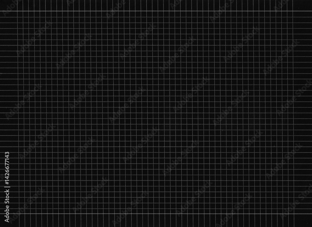 Black grid paper texture background Black grid paper texture background