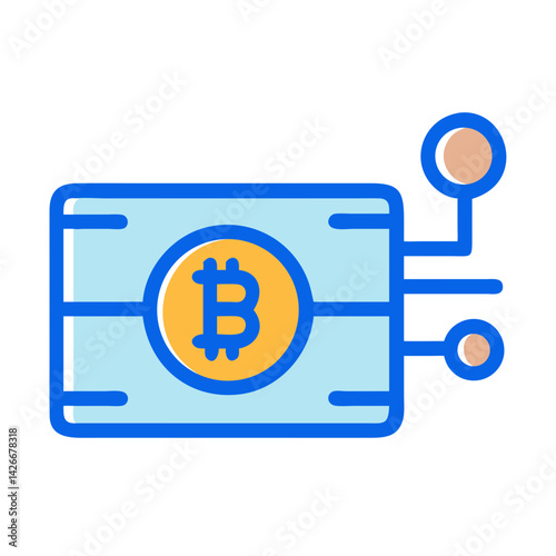Bitcoin Card Payment Icon Design