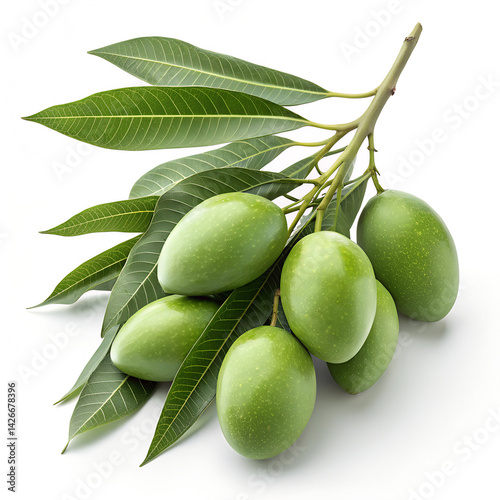 green  mango  on branch