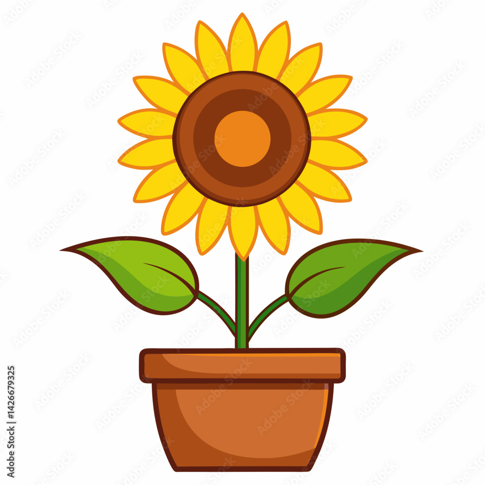 Obraz premium sunflower on a white background