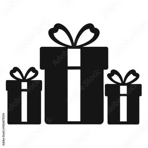 Create a set of six gift icons in a minimalist style