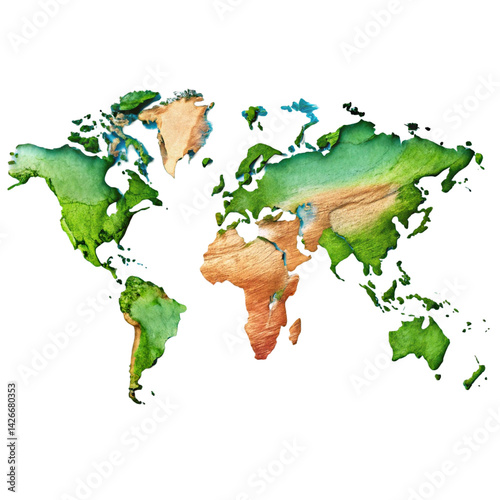 green world map
