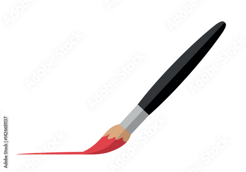 The brush icon. A tool for painting and painting. An attribute of an artist, paint, or creative workshop. Indicates a change in the theme, background, or color palette of an application or interface.