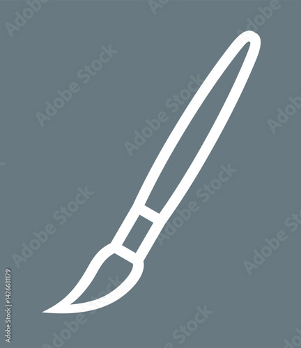 The brush icon. A tool for painting and painting. An attribute of an artist, paint, or creative workshop. Indicates a change in the theme, background, or color palette of an application or interface.