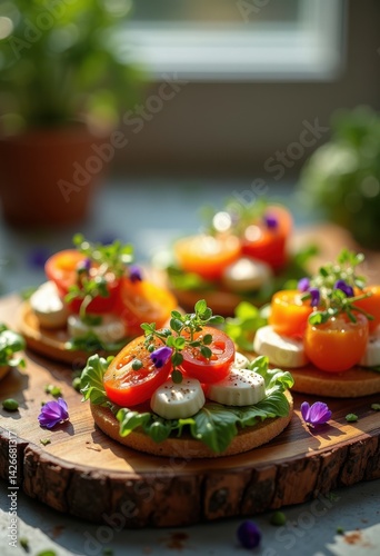 Obraz na płótnie colorful appetizer plate exquisite arrangement fresh ingredients culinary delight vibrant cuisine, food, vegetable, fruit, cheese, herb, olive, nut w salonie