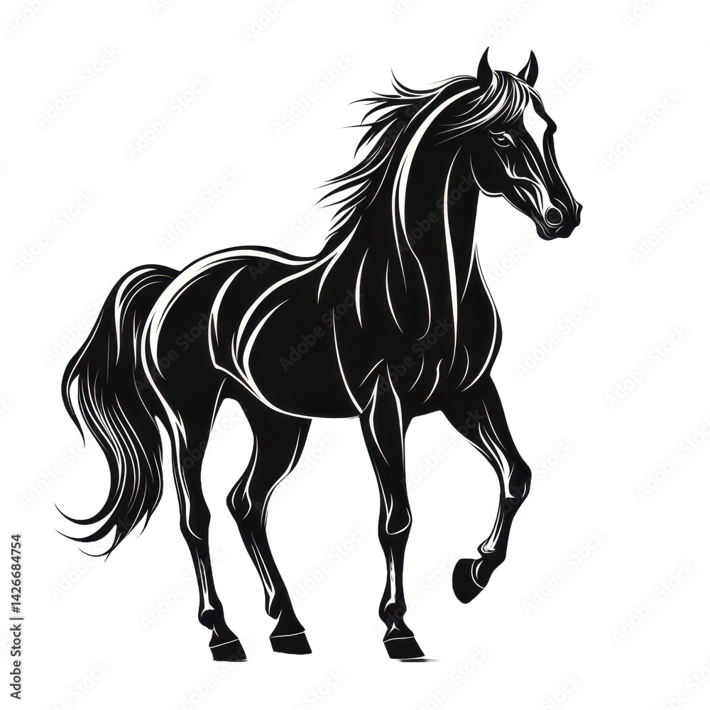 Obraz premium horse vector illustration