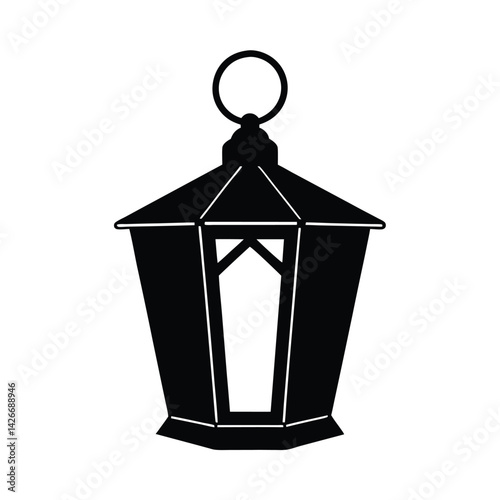 lantern on white background
