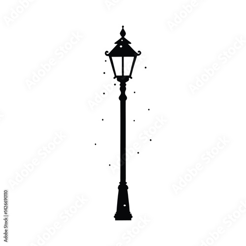 street lamp silhouette