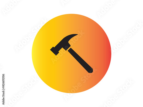 Hammer icon and design 