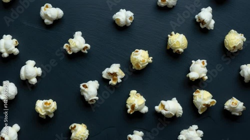 Wallpaper Mural Popcorn spread out on dark surface Torontodigital.ca