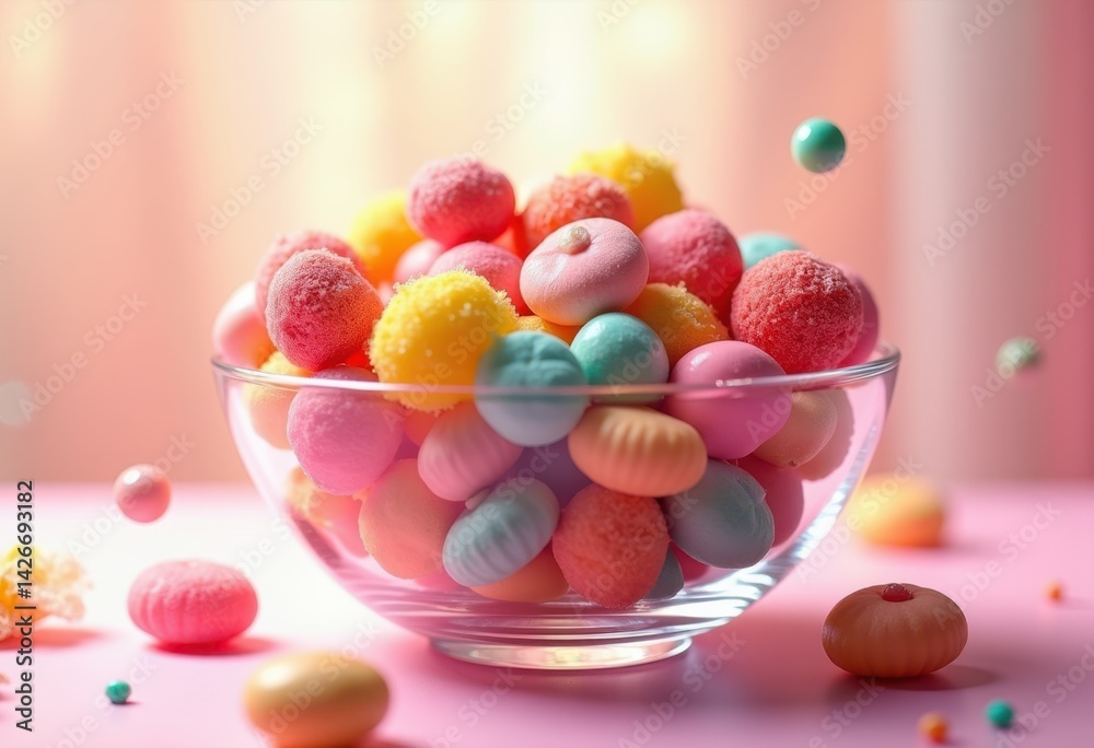 colorful snack bowl assorted mini treats candy confectionary party treats fun snack variety bright colors, food, sweet, delight, delicious, appetizer, popcorn