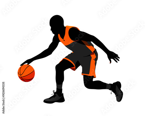 basketball player silhouette vector
