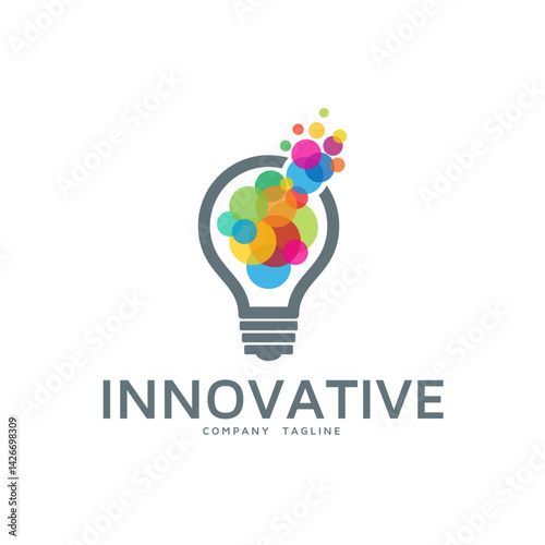 Innovative Colorful Lightbulb Logo
