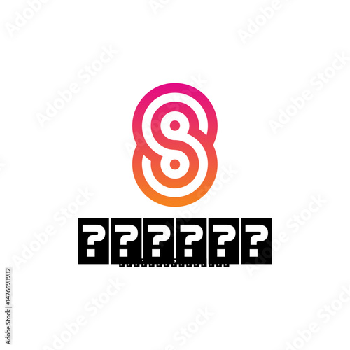 Abstract S Logo Design: A vibrant and enigmatic abstract logo featuring a bold geometric design, a visual representation of mystery and the unknown. 