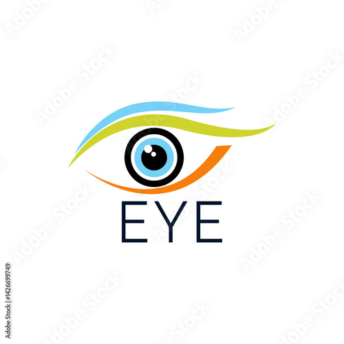 Eye Illustration Logo Design: The captivating illustration of an eye, with intricate details and a focus on clarity, representing vision, perception, and the power of sight.