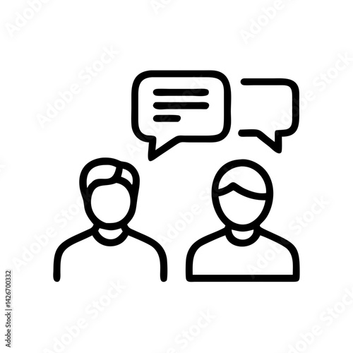 Conversation Between Employees Icon Design