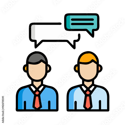 Conversation Between Employees Icon Design