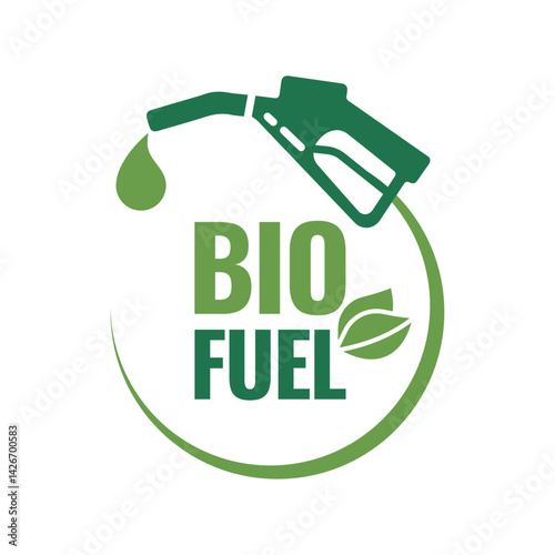 Fueling a Greener Tomorrow Logo: A dynamic illustration of "BIO FUEL" with a fuel nozzle and drop symbol evokes concepts of eco-consciousness and sustainable practices.
