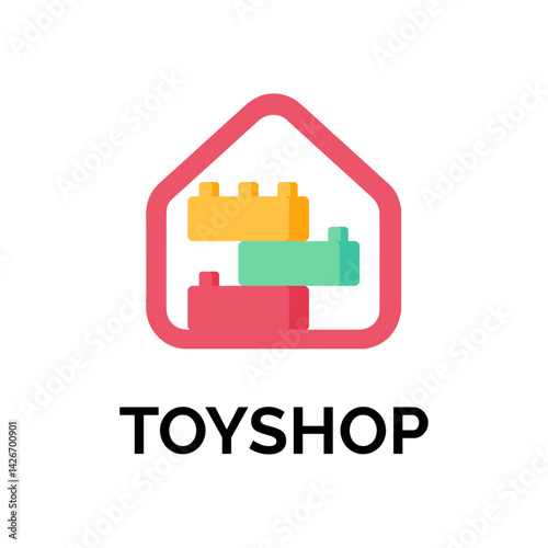 Toy Shop Emblem Logo: a colorful emblem for a toy store. It evokes a sense of fun and imagination, promising a world of play and creative exploration.