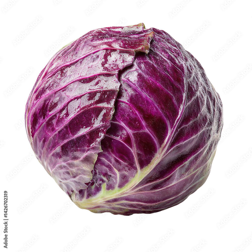 Fototapeta premium Transference of nutritional benefits red cabbage kitchen setting food photography natural environment close-up perspective