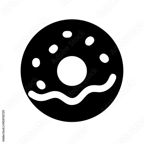 Deep Fried Donut with Sugar Icon Design