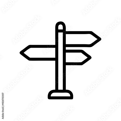 Direction Sign for Campus Navigation Icon Design