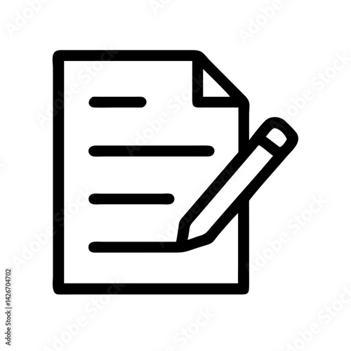 Document with Pencil for Edit Icon Design