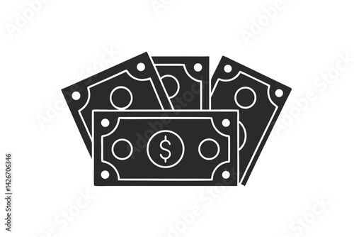 Money silhouette vector illustration