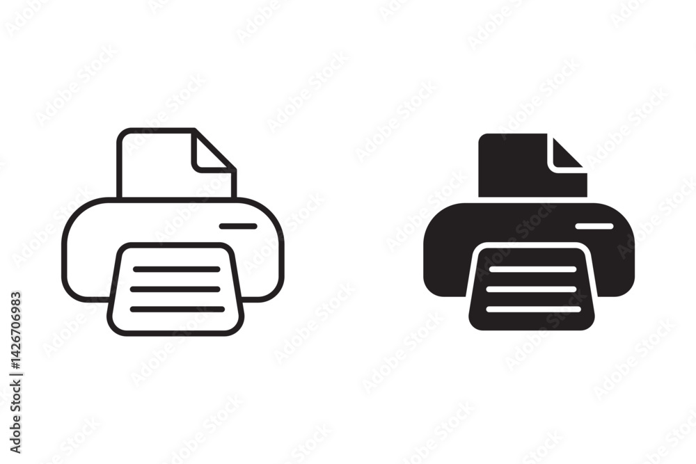 Print icon vector. printer icon vector.