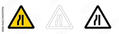 Left Lane Ends in vector format