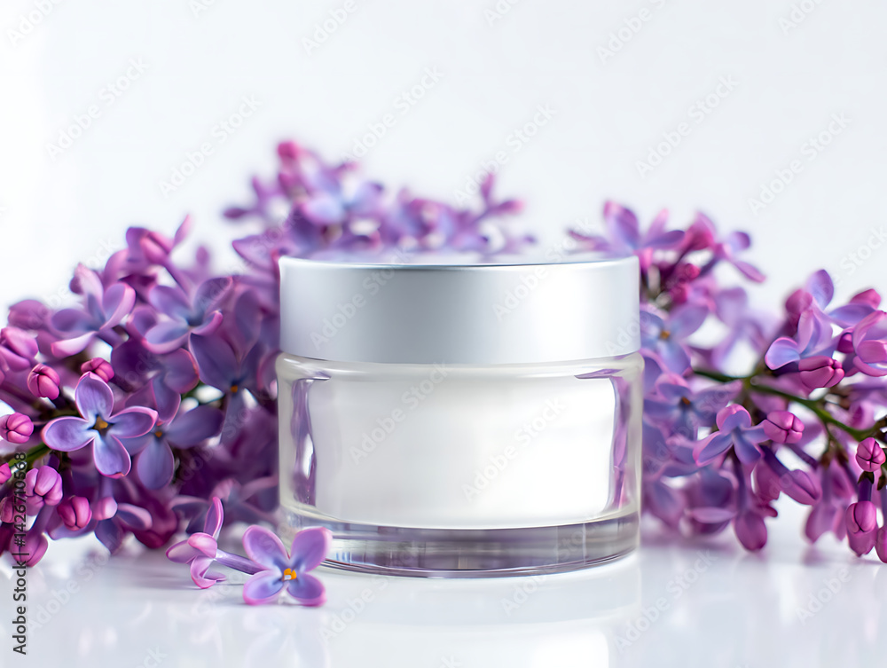 Discover the Power of Natural Skincare with a Soothing Lilac Flower Backdrop and Nourishing Face Cream for Your Daily Beauty Ritual Discover the Power of Natural Skincare with a Soothing Lilac Flower Backdrop and Nourishing Face Cream for Your Daily Beauty Ritual