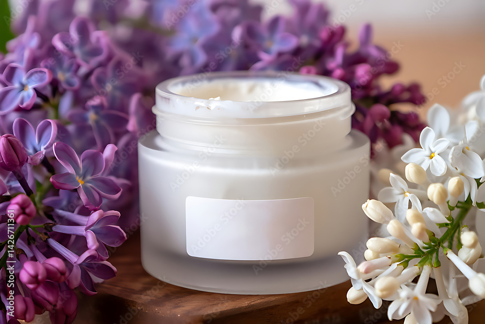 Discover the Power of Natural Skincare with a Soothing Lilac Flower Backdrop and Nourishing Face Cream for Your Daily Beauty Ritual Discover the Power of Natural Skincare with a Soothing Lilac Flower Backdrop and Nourishing Face Cream for Your Daily Beauty Ritual