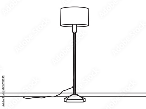 Floor Lamp line art elegant lighting minimalist interior decoration piece