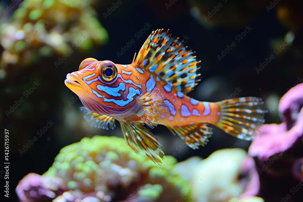 Generative AI image of vibrant coral reef formation with tropical fish Generative AI image of vibrant coral reef formation with tropical fish