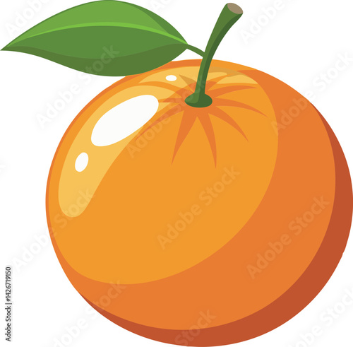 A vibrant and detailed vector art illustration of a delicious satsuma fruit, showcasing its juicy segments and bright color.