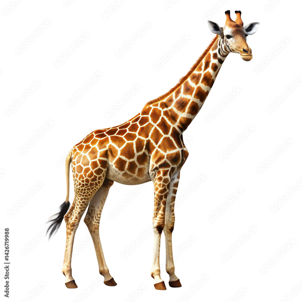 giraffe on white background giraffe on white background