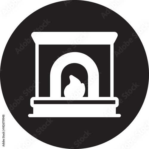 Fireplace  glyph icon