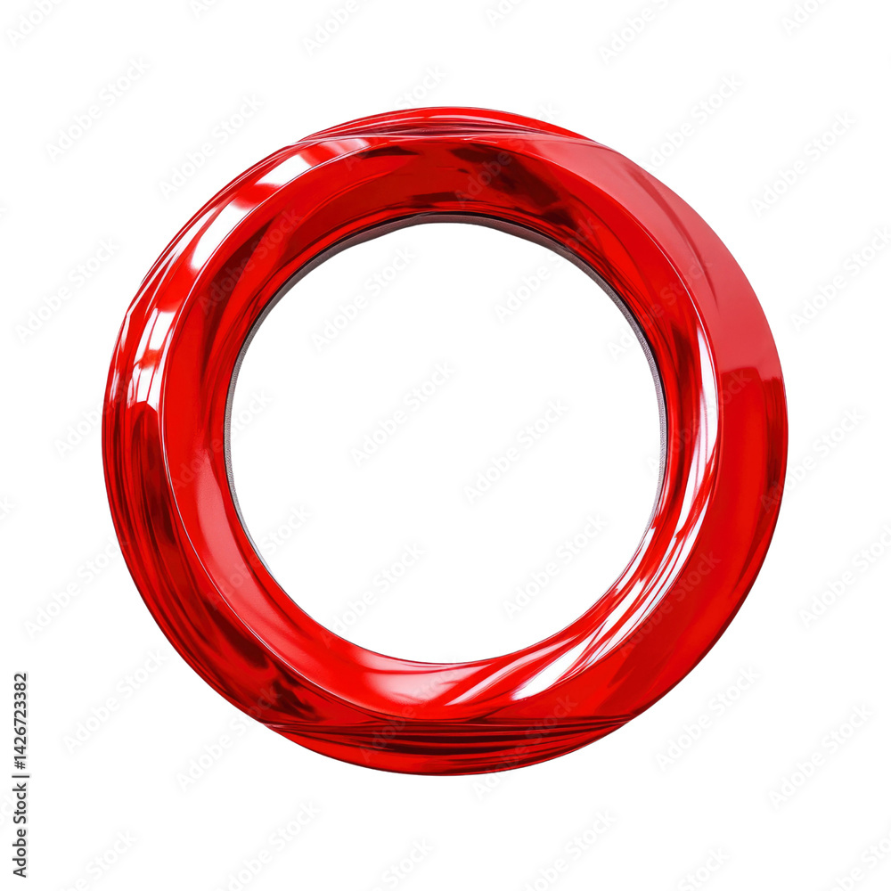 Abstract Red Glossy Circular Frame Abstract Red Glossy Circular Frame