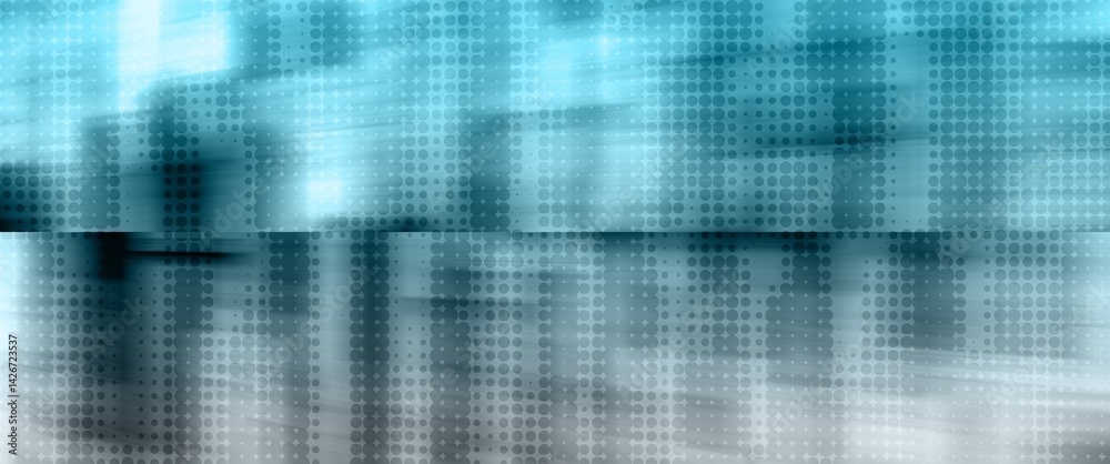 blue and grey abstract wave with motion blur and halftone texture