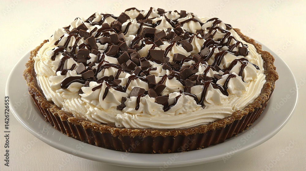 banoffee pie on white plate with minimalist background, centered composition, soft shadows, professional lighting for product photography isolated banoffee white plate minimal background centered banoffee pie on white plate with minimalist background, centered composition, soft shadows, professional lighting for product photography isolated banoffee white plate minimal background centered