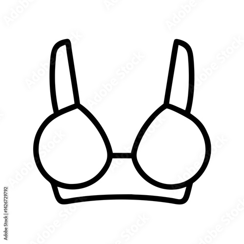 bra clothing dresses line drawn outline vector art - illustration of bra fashion clothes isolated transparent background