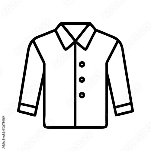 button down shirt clothing dresses line drawn outline vector art - illustration of button down shirt fashion clothes isolated transparent background